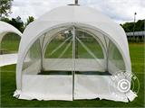 Tente de réception dome Multipavillon 3x6m, Blanc