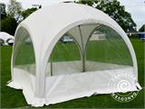 Tente de réception dome Multipavillon 3x6m, Blanc