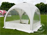 Tente de réception dome Multipavillon 3x6m, Blanc