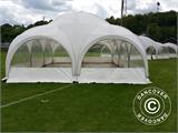 Tente de réception dome Multipavillon 6x6m, Blanc