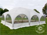 Tente de réception dome Multipavillon 6x9m, Blanc