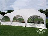 Tente de réception dome Multipavillon 6x9m, Blanc