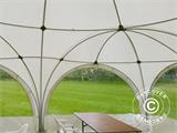Tente de réception dome Multipavillon 6x9m, Blanc