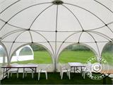 Tente de réception dome Multipavillon 6x9m, Blanc