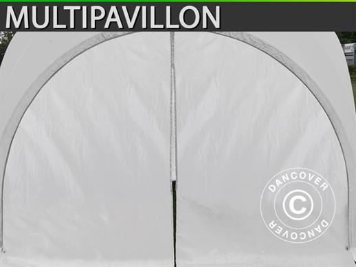 Koepel partytent Multipavillon zijwand met ritssluiting 3x1,95m, Wit