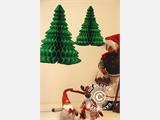 Weihnachtsbaum aus Wabenpapier, 27cm, Grün, 10 St.