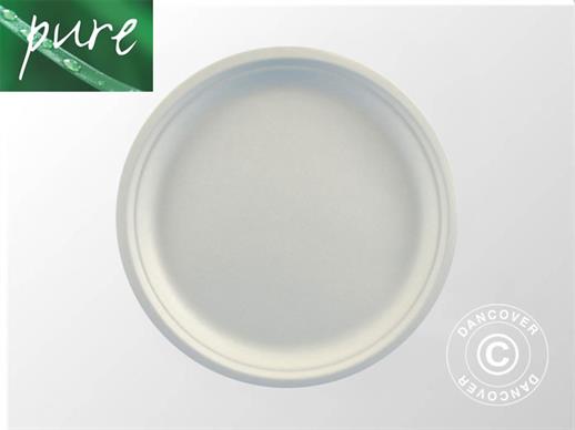 Disposable plates Ø26 cm, 100 pcs, White