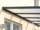 Tonnelle adossée Easy avec toit en polycarbonate, 3x4m, Anthracite Tonnelle adossée Easy avec toit en polycarbonate, 3x4m, Anthracite