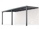 Tonnelle adossée Easy avec toit en polycarbonate, 3x4m, Anthracite Tonnelle adossée Easy avec toit en polycarbonate, 3x4m, Anthracite