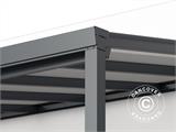 Tonnelle adossée Easy avec toit en polycarbonate, 3x4m, Anthracite Tonnelle adossée Easy avec toit en polycarbonate, 3x4m, Anthracite