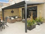 Tonnelle adossée Expert avec toit en polycarbonate, 3x3m, Anthracite Tonnelle adossée Expert avec toit en polycarbonate, 3x3m, Anthracite