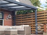 Tonnelle adossée Expert avec toit en polycarbonate, 3x4m, Anthracite Tonnelle adossée Expert avec toit en polycarbonate, 3x4m, Anthracite