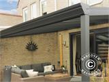 Tonnelle adossée Expert avec toit en polycarbonate, 3x4m, Anthracite Tonnelle adossée Expert avec toit en polycarbonate, 3x4m, Anthracite