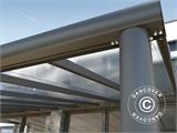 Terrassenüberdachung Compact aus Polycarbonat, 3x6,04m, Anthrazit