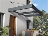 Cobertura de porta Sophia XL 2000, Palram/Canopia, 1,40x1,92x0,17m, Cinza escuro/Transparente