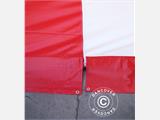 Demo: Tendone per feste Original 6x8 m PVC, Rosso/Bianco, incl. barre di supporto. SOLO 1 PZ. DISPONIBILE