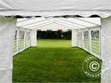 Carpa para fiestas PLUS 4x10m PE, Gris/Blanco