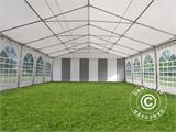 Tente de réception, SEMI PRO Plus CombiTents® 6x12m 4-en-1, Gris/Blanc
