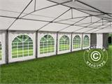 Šator za zabave, SEMI PRO CombiTents® 6x12m, 4-u-1, Bijela/Siva