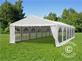 Tente de réception Exclusive 5x12m PVC, Blanc