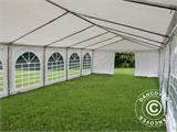 Tente de réception Exclusive 5x12m PVC, Blanc