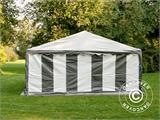 Tendone per feste PLUS 5x6m PE, Grigio/Bianco