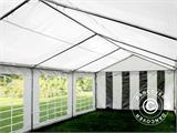 Tendone per feste PLUS 5x6m PE, Grigio/Bianco