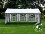 Tendone per feste PLUS 5x6m PE, Grigio/Bianco