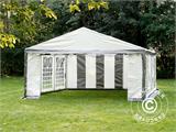 Tendone per feste PLUS 5x6m PE, Grigio/Bianco