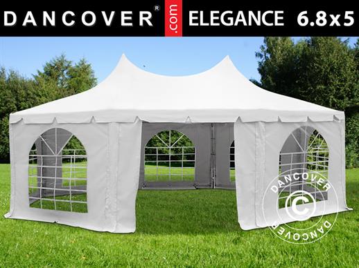 Šator za zabave Elegance 6.8x5m PVC, Sivobijela