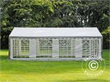 Carpa para fiestas PLUS 5x8m PE, Gris/Blanco