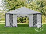 Tendone per feste PLUS 5x8m PE, Grigio/Bianco