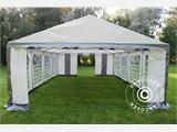 Tendone per feste PLUS 5x8m PE, Grigio/Bianco