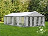 Tendone per feste PLUS 5x8m PE, Grigio/Bianco