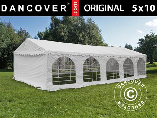 Tenda para festas Original 5x10m PVC, Branco