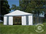 Tendone per feste Original 5x10m PVC, Grigio/Bianco