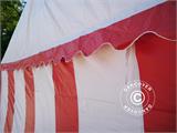Tenda para festas Exclusive 6x10m PVC, Vermelho/Branco