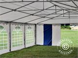 Tente de réception Exclusive 6x12m PVC, Bleu/Blanc