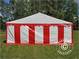 Partyzelt Exclusive 6x12m PVC, Rot/Weiß