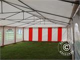 Carpa para fiestas Exclusive 6x12m de PVC, Rojo/Blanco