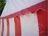Tente de réception Exclusive 6x12m PVC, Rouge/Blanc