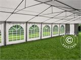 Tendone per feste Exclusive 6x12m PVC, Grigio/Bianco