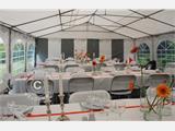 Carpa para fiestas Exclusive 6x12m PVC, Gris/Blanco