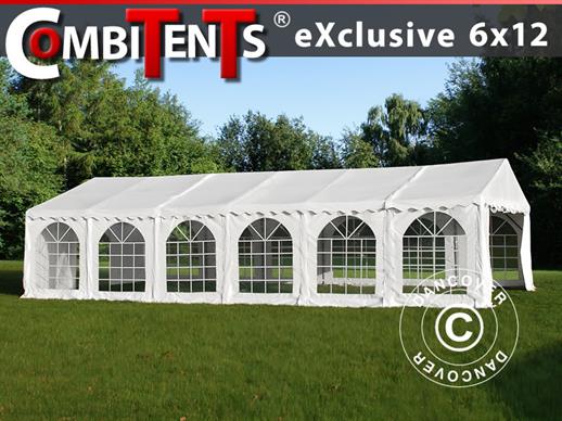 Partyzelt, Exclusive CombiTents® 6x12m 4-in-1, Weiß