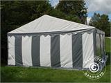 Tendone per feste Original 6x6m PVC, Grigio/Bianco