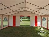 Tenda para festas Original 6x8m PVC, Vermelho/Branco