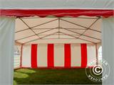 Tenda para festas Original 6x8m PVC, Vermelho/Branco