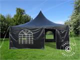 Tente de réception PartyZone 6x6m, PVC, Noir