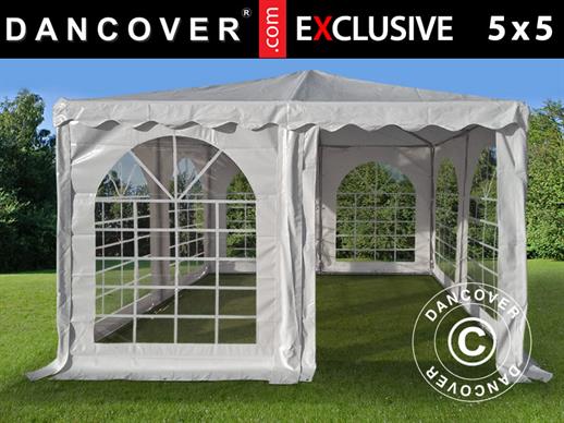 Tenda para festas pagoda Exclusive 5x5m PVC, Branco