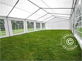 Carpa para fiestas PLUS 5x10m PE, Blanco + Armazón de fundamento Carpa para fiestas PLUS 5x10m PE, Blanco + Armazón de fundamento